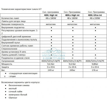Солярий вертикальный "Luxura V7 48 XL High Intensive"