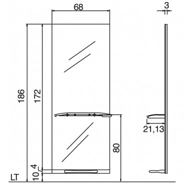 Зеркало парикмахерское "Alifax"