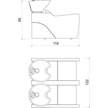 Мойка парикмахерская "FLATIRON 2P"