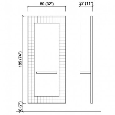 Зеркало парикмахерское "Matelass&eacute;"